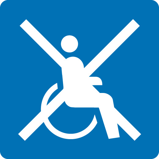Nicht rollstuhlgängig